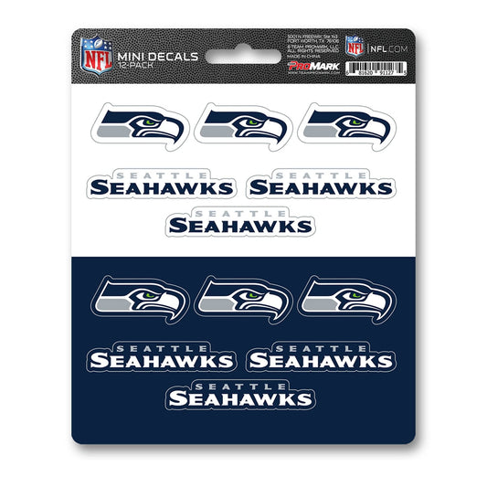 Seattle Seahawks 12 Count Mini Decal Sticker Pack - Seattle Seahawks