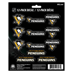 Pittsburgh Penguins 12 Count Mini Decal Sticker Pack - Pittsburgh Penguins