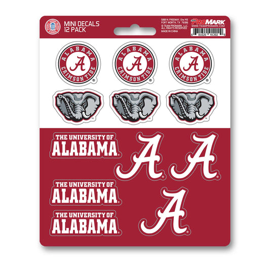 Alabama Crimson Tide 12 Count Mini Decal Sticker Pack - Alabama
