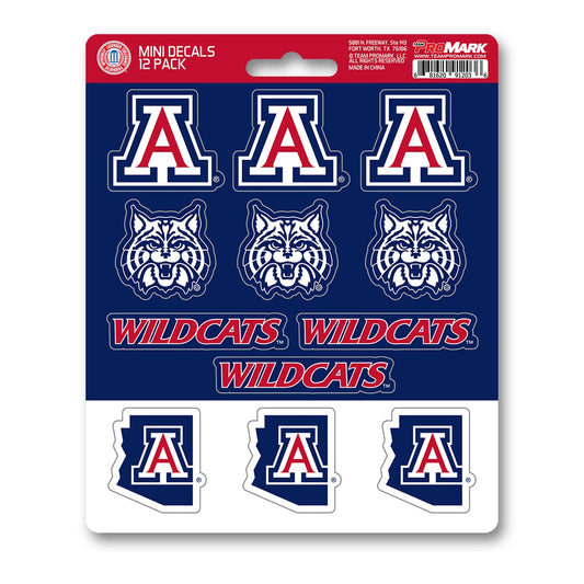 Arizona Wildcats 12 Count Mini Decal Sticker Pack - Arizona