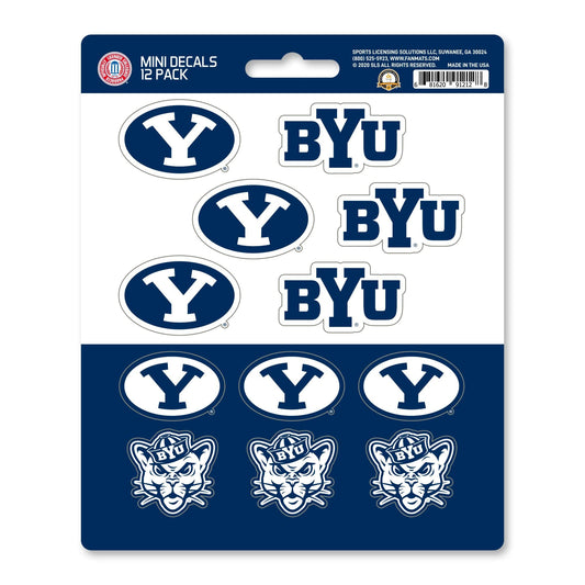 BYU Cougars 12 Count Mini Decal Sticker Pack - BYU