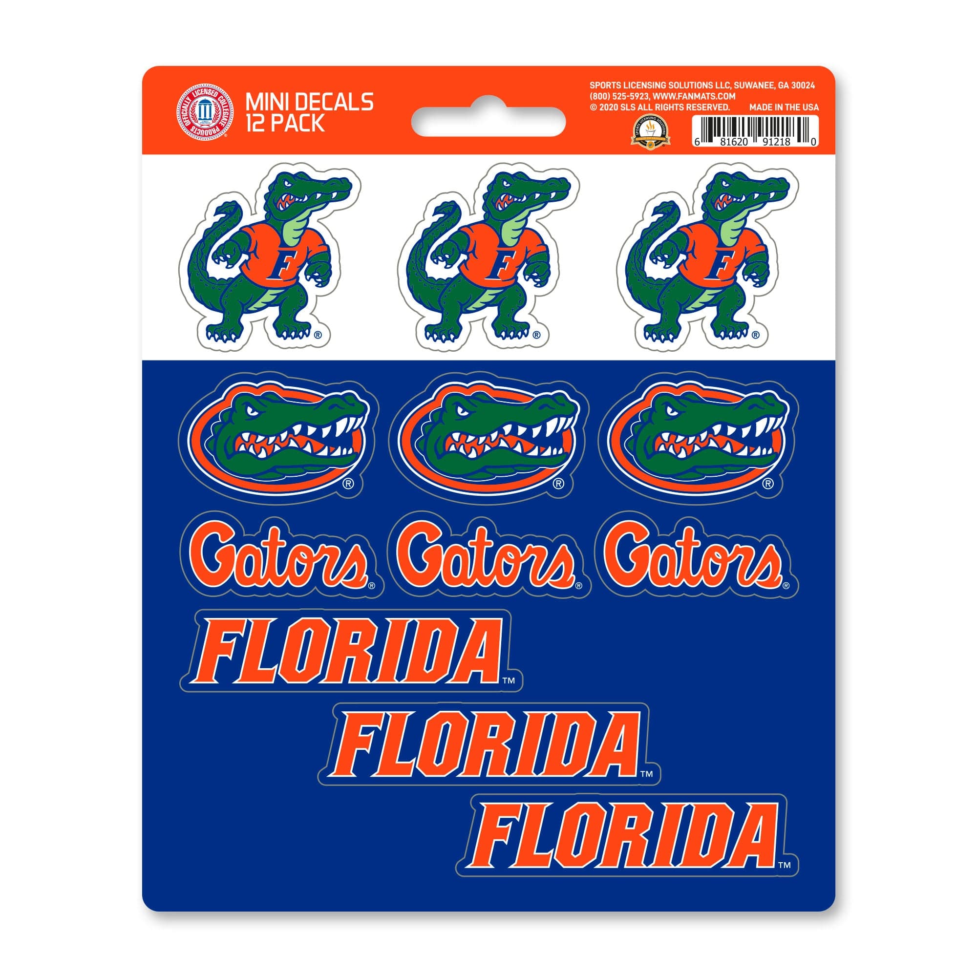 Florida Gators 12 Count Mini Decal Sticker Pack - Florida