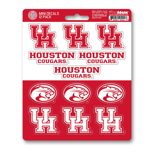 Houston Cougars 12 Count Mini Decal Sticker Pack - Houston