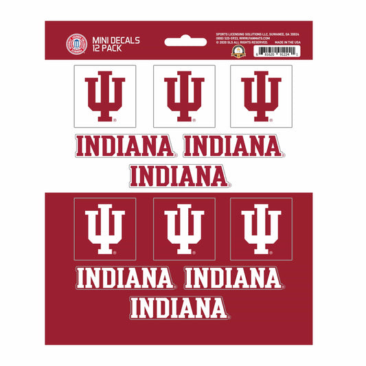 Indiana Hooisers 12 Count Mini Decal Sticker Pack - Indiana