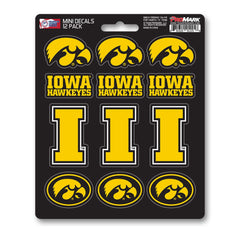 Iowa Hawkeyes 12 Count Mini Decal Sticker Pack - Iowa