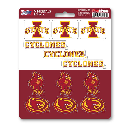 Iowa State Cyclones 12 Count Mini Decal Sticker Pack - Iowa State