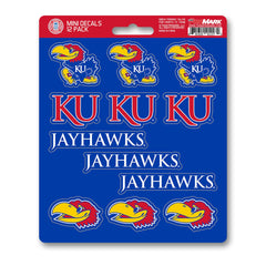 Kansas Jayhawks 12 Count Mini Decal Sticker Pack - Kansas