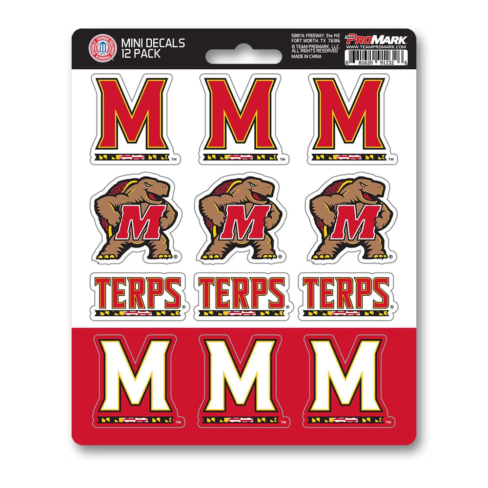 Maryland Terrapins 12 Count Mini Decal Sticker Pack - Maryland