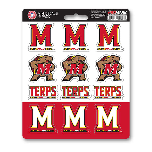 Maryland Terrapins 12 Count Mini Decal Sticker Pack - Maryland