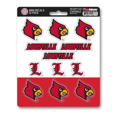 Louisville Cardinals 12 Count Mini Decal Sticker Pack - Louisville