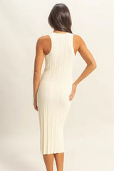 HYFVE Round Neck Bodycon Ribbed Knit Dress - Trendsi - Flyclothing LLC