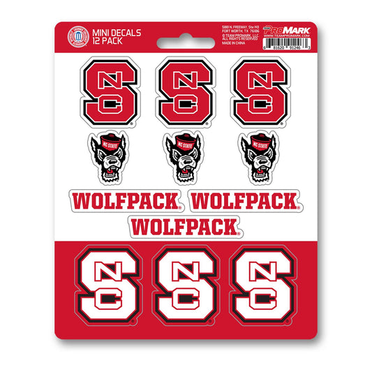 NC State Wolfpack 12 Count Mini Decal Sticker Pack - NC State