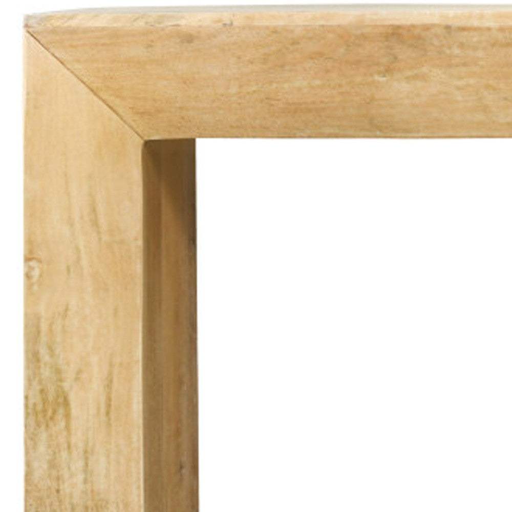 72" Natural Solid Wood Distressed Frame Console Table - HomeRoots - Flyclothing LLC
