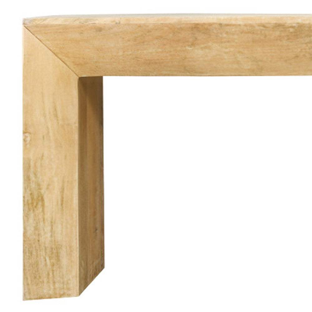 72" Natural Solid Wood Distressed Frame Console Table - HomeRoots - Flyclothing LLC