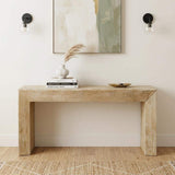 72" Natural Solid Wood Distressed Frame Console Table - HomeRoots - Flyclothing LLC