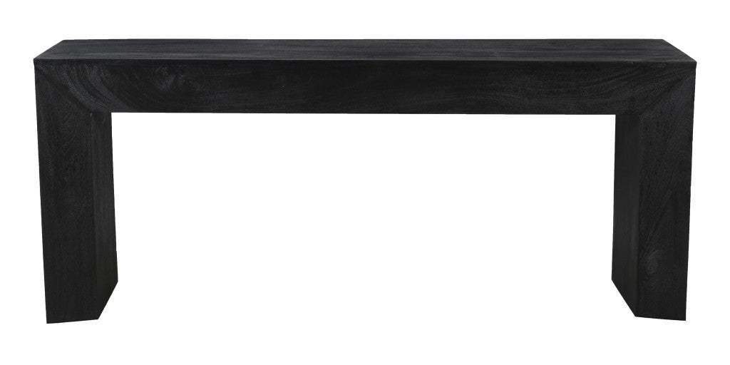 72" Charcoal Solid Wood Distressed Frame Console Table - HomeRoots - Flyclothing LLC