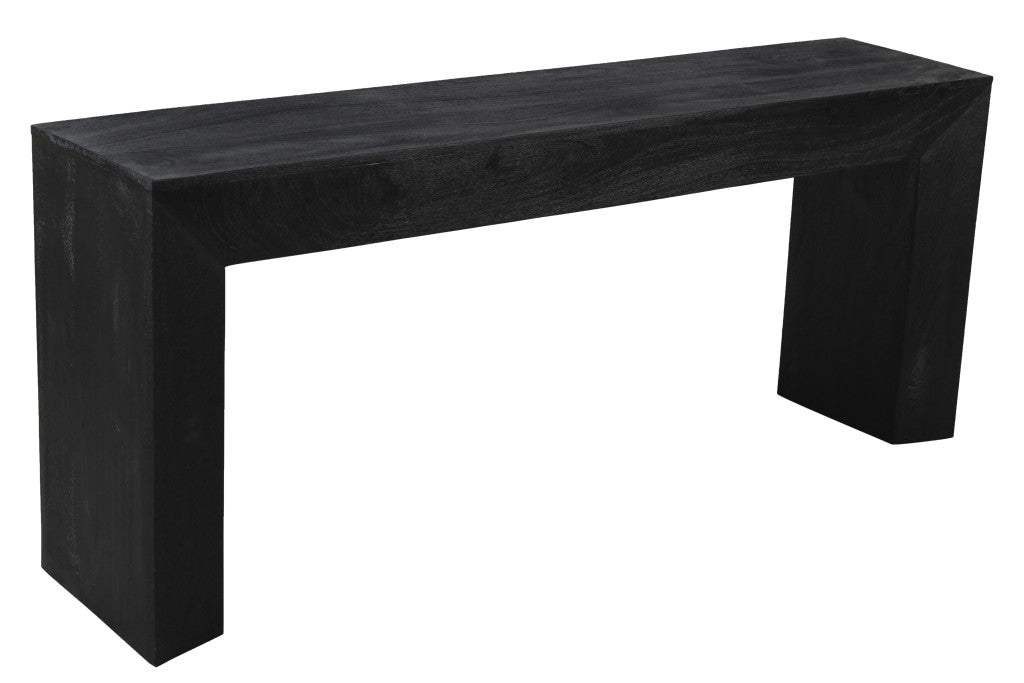 72" Charcoal Solid Wood Distressed Frame Console Table - HomeRoots - Flyclothing LLC