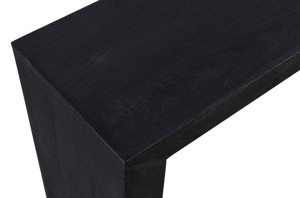 72" Charcoal Solid Wood Distressed Frame Console Table - HomeRoots - Flyclothing LLC
