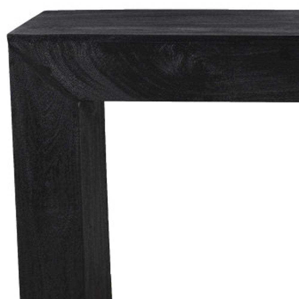 72" Charcoal Solid Wood Distressed Frame Console Table - HomeRoots - Flyclothing LLC