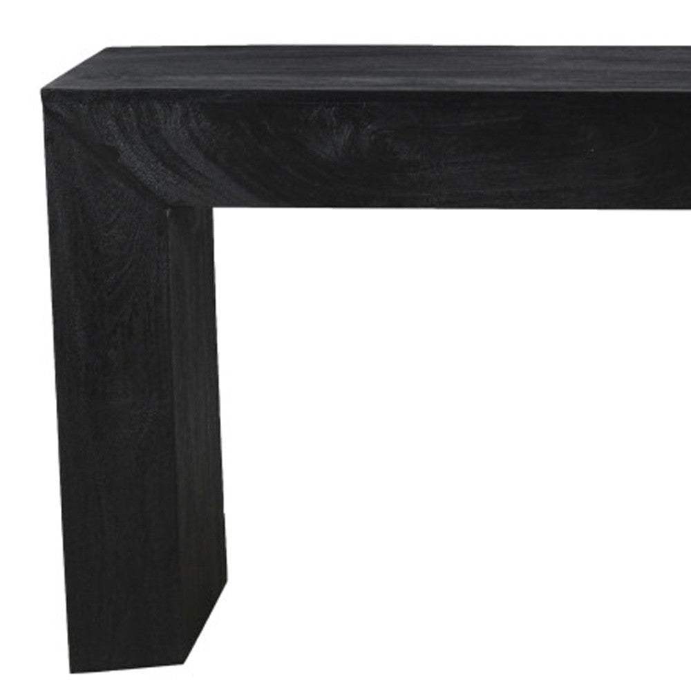 72" Charcoal Solid Wood Distressed Frame Console Table - HomeRoots - Flyclothing LLC