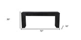 72" Charcoal Solid Wood Distressed Frame Console Table - HomeRoots - Flyclothing LLC