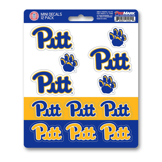 Pitt Panthers 12 Count Mini Decal Sticker Pack - Pitt