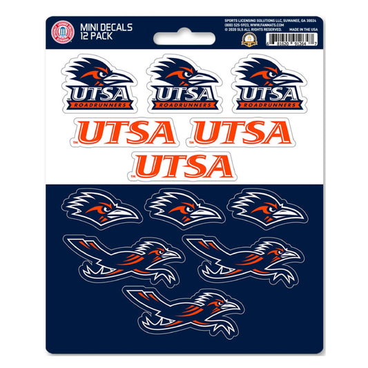 UTSA Roadrunners 12 Count Mini Decal Sticker Pack - UTSA
