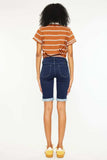 Kancan Mid Rise Bermuda Denim Shorts - Trendsi - Flyclothing LLC