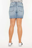 Kancan Full Size Raw Hem High Waist Denim Shorts - Trendsi - Flyclothing LLC