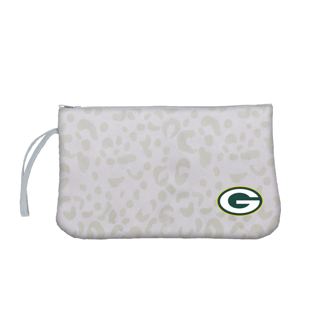 Green Bay Packers Leopard Print Wristlet - Logo Brands - Flyclothing LLC