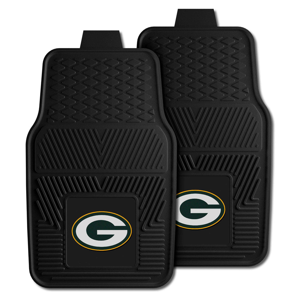NFL - Green Bay Packers 2-pc Vinyl Car Mat Set - Logo Brands - Flyclothing LLC