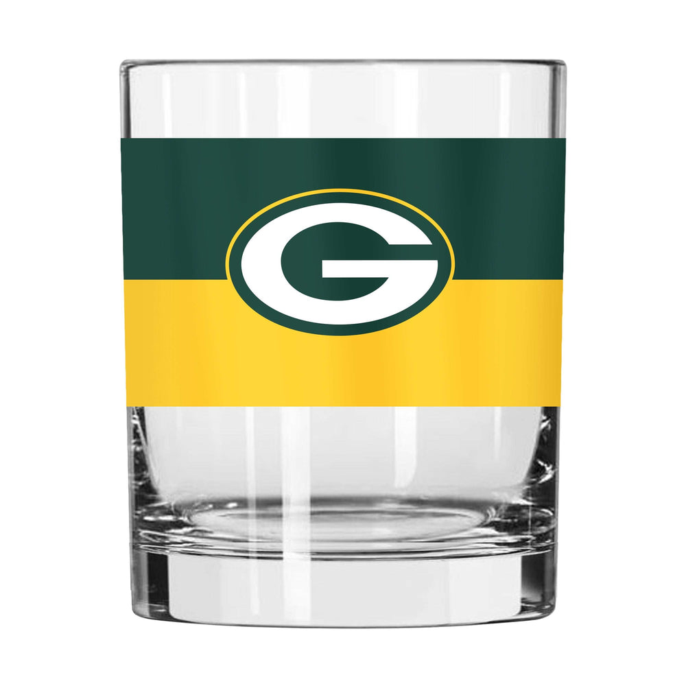 Green Bay Packers 14oz Two Tone Colorblock Rocks Glass - Logo Brands - Flyclothing LLC