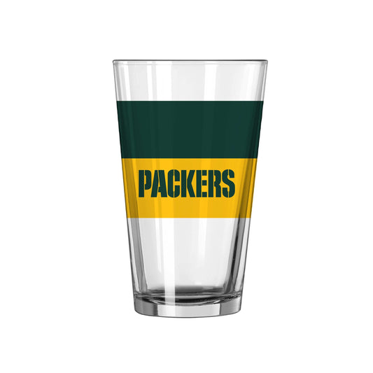 Green Bay Packers 16oz Two Tone Colorblock Pint Glass - Logo Brands - Flyclothing LLC