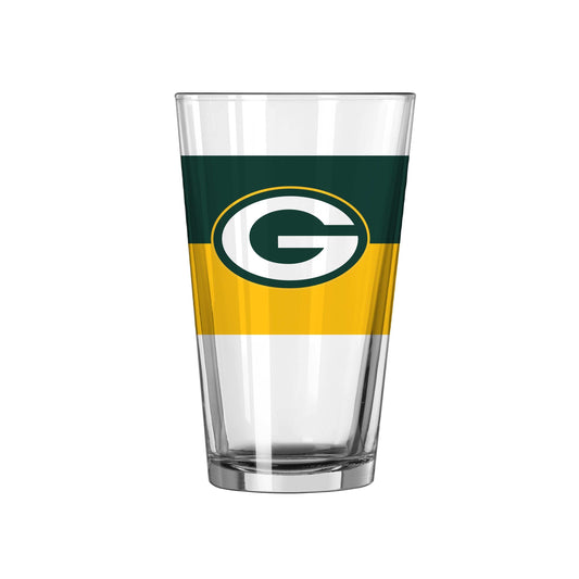 Green Bay Packers 16oz Two Tone Colorblock Pint Glass - Logo Brands - Flyclothing LLC