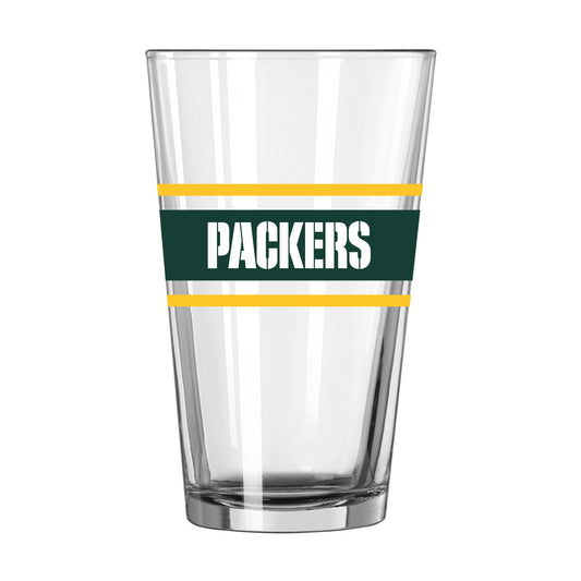 Green Bay Packers 16oz Stripe Pint Glass