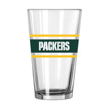Green Bay Packers 16oz Stripe Pint Glass - Logo Brands - Flyclothing LLC