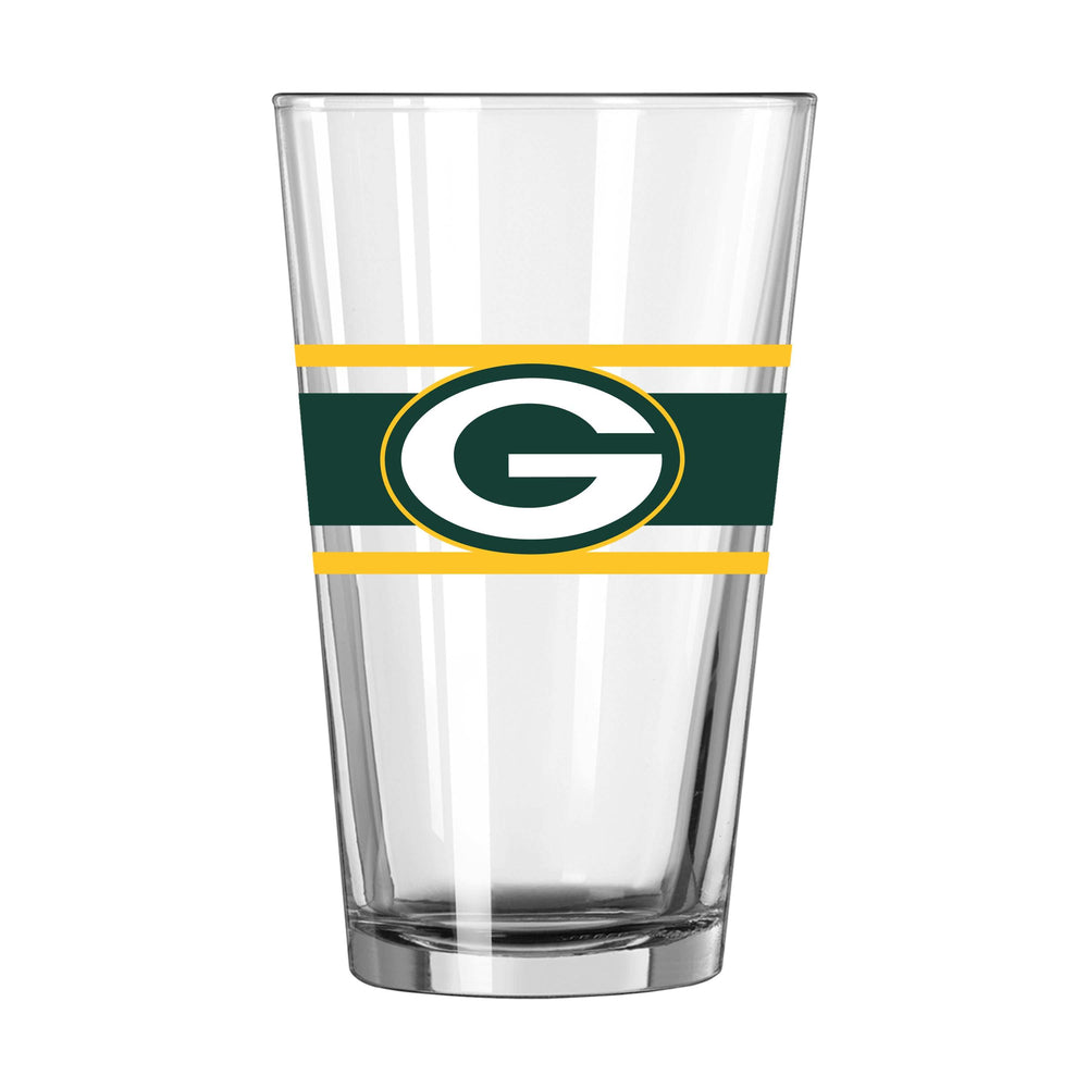 Green Bay Packers 16oz Stripe Pint Glass - Logo Brands - Flyclothing LLC