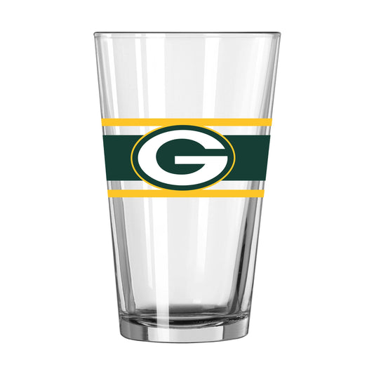 Green Bay Packers 16oz Stripe Pint Glass