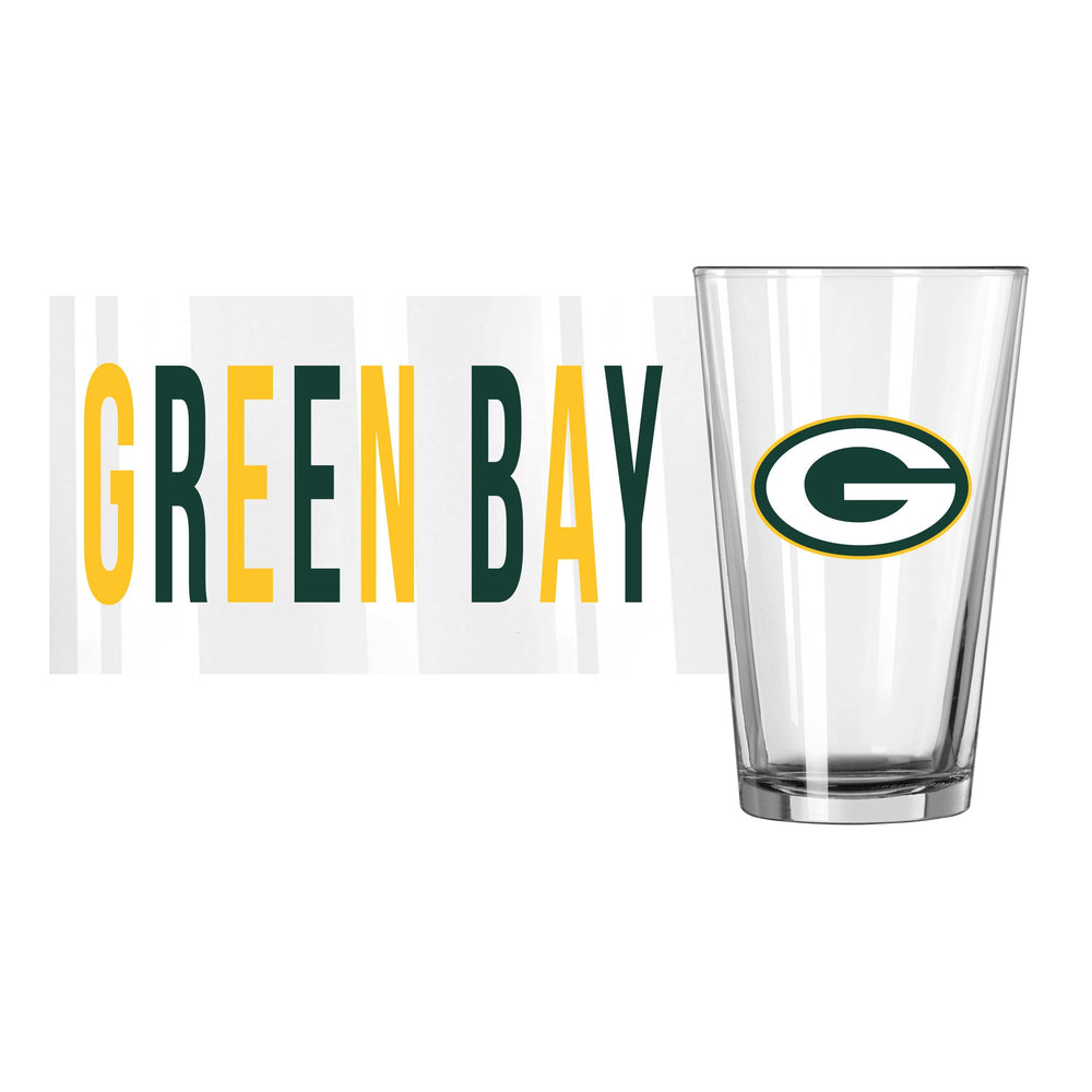 Green Bay Packers 16oz Overtime Pint Glass - Logo Brands - Flyclothing LLC