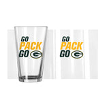 Green Bay Packers 16oz Slogan Pint Glass - Logo Brands - Flyclothing LLC