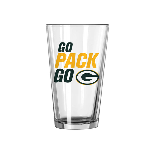 Green Bay Packers 16oz Slogan Pint Glass - Logo Brands - Flyclothing LLC