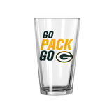 Green Bay Packers 16oz Slogan Pint Glass - Logo Brands - Flyclothing LLC