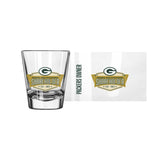 Green Bay Packers 2oz Shareholders Vertical Slogan Shot Glass - Logo Brands - Flyclothing LLC