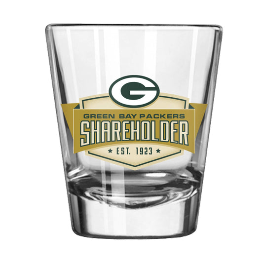 Green Bay Packers 2oz Shareholders Vertical Slogan Shot Glass - Logo Brands - Flyclothing LLC