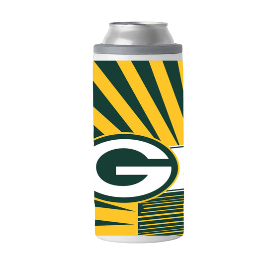 Green Bay Packers 12oz Mascot Slim Can Coolie - Logo Brands - Flyclothing LLC