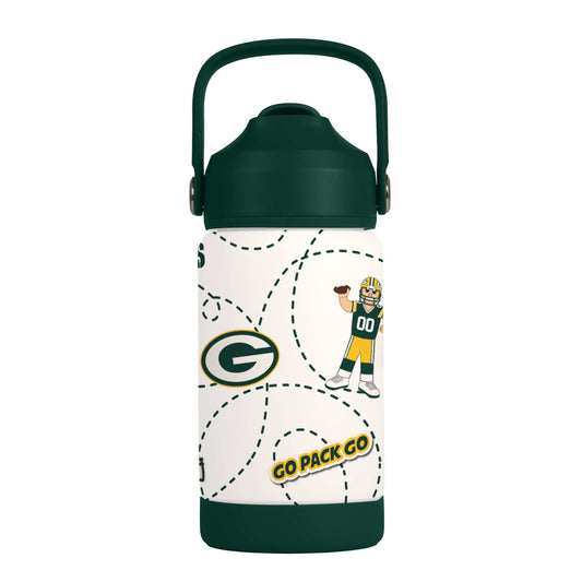 Green Bay Packers 12oz Mascot SS Kids Bottle