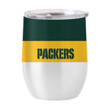 Green Bay Packers 16oz Two Tone Colorblock Stainless Curved Beverage - Logo Brands - Flyclothing LLC