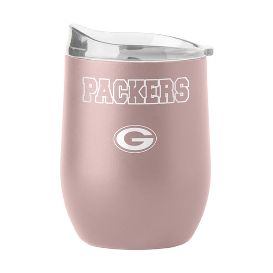 Green Bay Packers 16oz Stencil Powder Coat Curved Beverage - Logo Brands - Flyclothing LLC