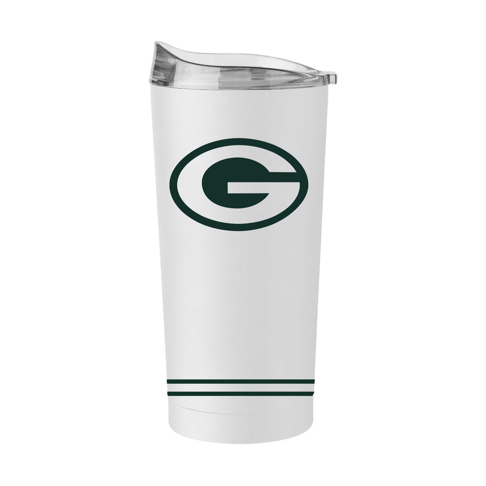 Green Bay Packers 20oz Flipside White Powder Coat Tumbler - Logo Brands - Flyclothing LLC