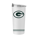 Green Bay Packers 20oz Flipside White Powder Coat Tumbler - Logo Brands - Flyclothing LLC